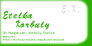 etelka korbuly business card